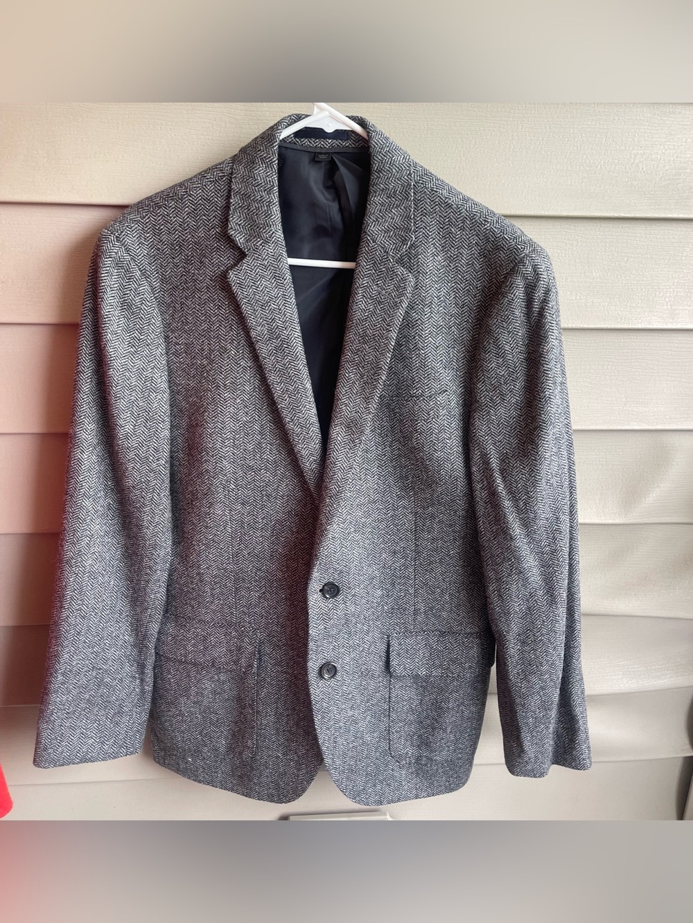 J.CREW Ludlow Herringbone Tweed Blazer Sport Coat Suit Size 40S Career Business